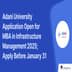 Adani University Application Open for MBA in Infrastructure Management 2025; Apply Before January 31